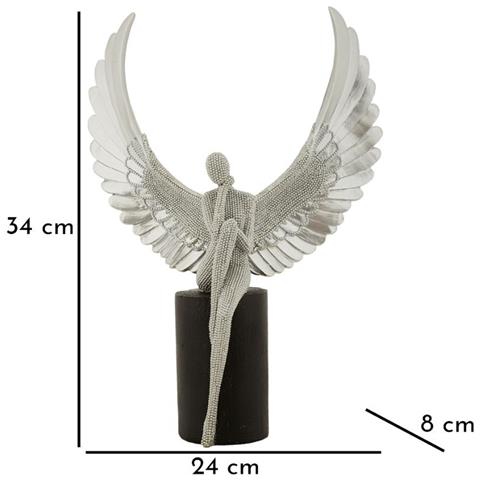 Statuetta Sparky In Resina Argento E Nero Media - Foto 6