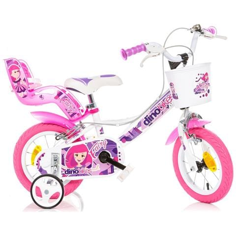 Bici Da Bambina A Sfera Misura 12'' Art. 124rsn-09fy (rosa) + 124rsn-05fy (bianco) Bicicletta Da Bimba Modello Fairy - 12 Bianco - Foto 1