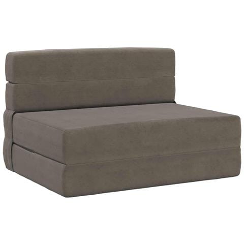 Divano Letto Pieghevole Grigio Chiaro 70 x 72 x 60 cm Tessuto - Foto 1