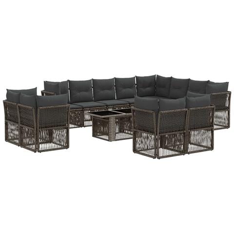 Set Divano da Giardino 13 pcs Grigio polyrattan - Foto 1
