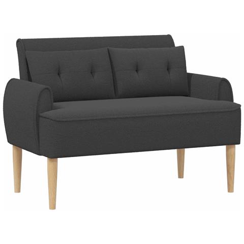 Loveseat con bottoni imbottiti Grigio Scuro 117 x 67 x 77 cm - Foto 1