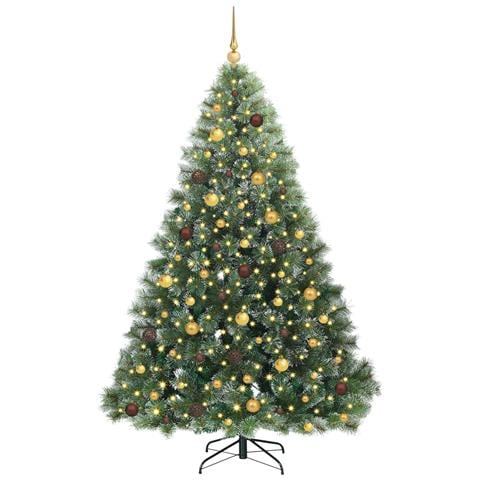 Albero di Natale artificiale con 300 LED Verde 210 cm PE e PVC - Foto 1