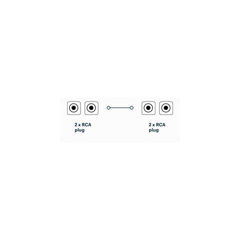 ICOC CLC-2R-010 - Cavo audio coassiale 2 x RCA / 2 x RCA alta qualità 1 m - Foto 2