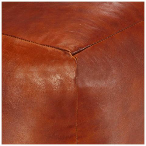 Pouf Tanno 40x40x40 Cm In Vera Pelle Di Capra - Foto 2