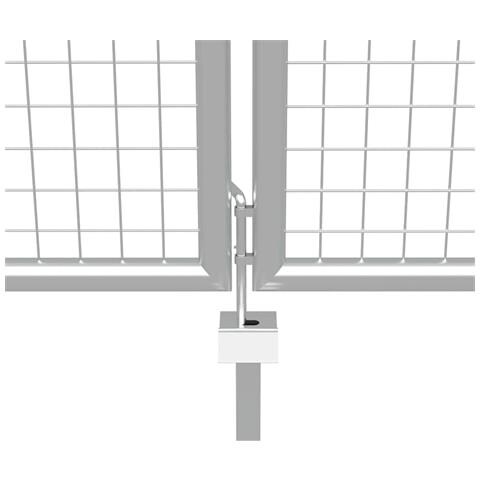 Cancello Per Giardino In Acciaio Zincato 415x150cm Argento - Foto 2