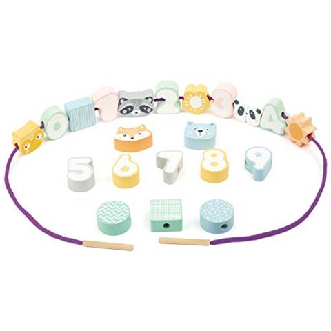 Piccolo Piccolo Piede Foot-11475 Gioco Da Infilare Animali E Numerilegnoesercizio Concentration Di A Colori Pastello Giocattolimulticolore11475 - Foto 1