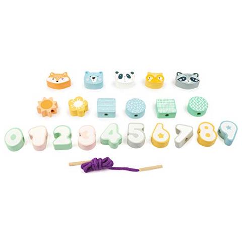 Piccolo Piccolo Piede Foot-11475 Gioco Da Infilare Animali E Numerilegnoesercizio Concentration Di A Colori Pastello Giocattolimulticolore11475 - Foto 3