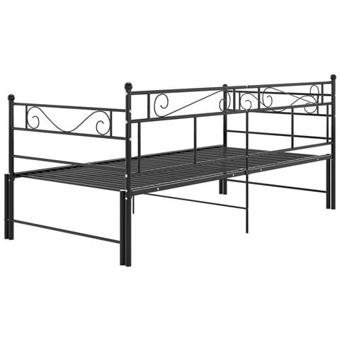Telaio Divano Letto Estraibile Nero In Metallo 90x200 Cm - Foto 2