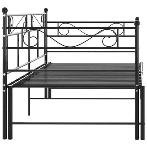 Telaio Divano Letto Estraibile Nero In Metallo 90x200 Cm - Foto 10