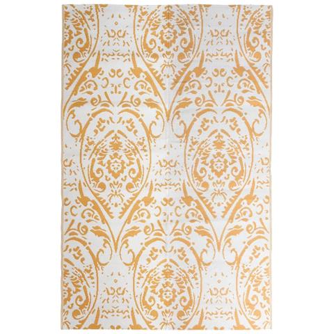 Tappeto Da Esterni Arancione E Bianco 190x290 Cm In Pp - Foto 1