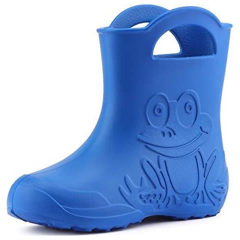 Di Di Bambini Del Ragazzo Della Ragazza Eva Wellington Stivali Da Pioggia Scarpe La-ca-01 (blu 55 6 Uk) - Foto 1