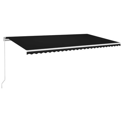 Tenda da Sole Retrattile Manuale con LED 600x350 cm Antracite - Foto 1