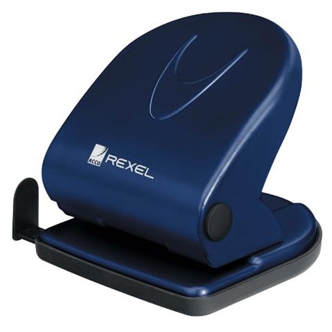 Perforatore in metallo economico, 2 fori, 20 fogli, blu - Foto 1