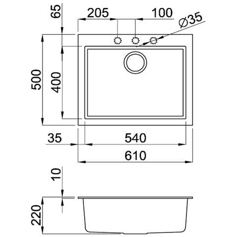 LAV. QUADRA 110 61x50 1V TITANIUM 73 - Foto 2
