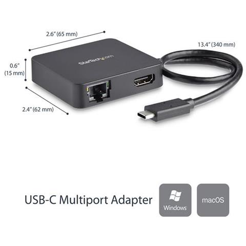 Adattatore Multiporta USB-C per Portatili - 4k HDMI - GbE - USB Tipo C - USB-A - Alimentato - Foto 7