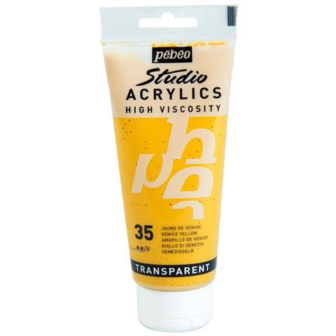 Pittura Acrilica Trasparente - Giallo Venezia - 100 Ml - Foto 1