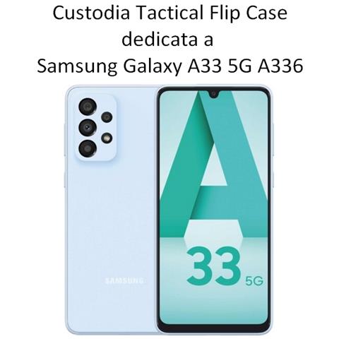 Tactical Custodia Originale Field Notes Pro Flip Case Per Samsung Galaxy A33 5g A336 Black - Foto 2
