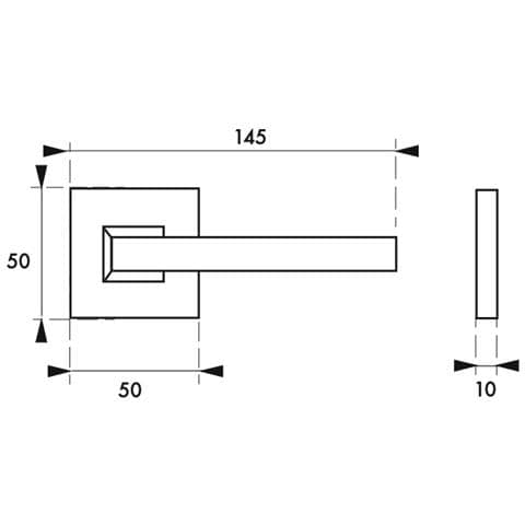 Maniglia Di Design Modena, Per Porta, Su Rosetta Quadrata, Nero Mat - Frosio Bortolo - Foto 5