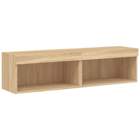Mobili Tv Con Luci Led 2pz Rovere Sonoma 60x30x30 Cm - Foto 2