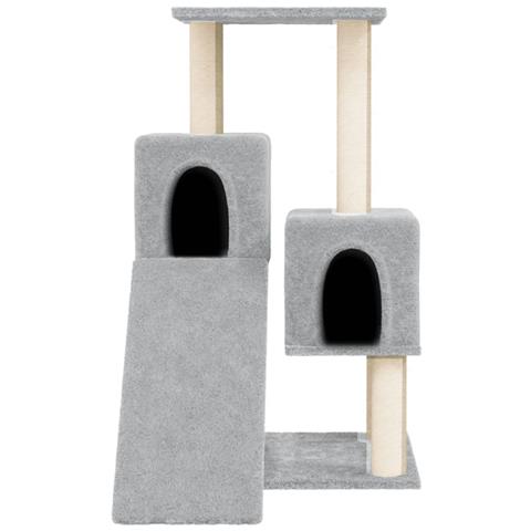 Albero Per Gatti Con Tiragraffi In Sisal Grigio Chiaro 82 Cm - Foto 2