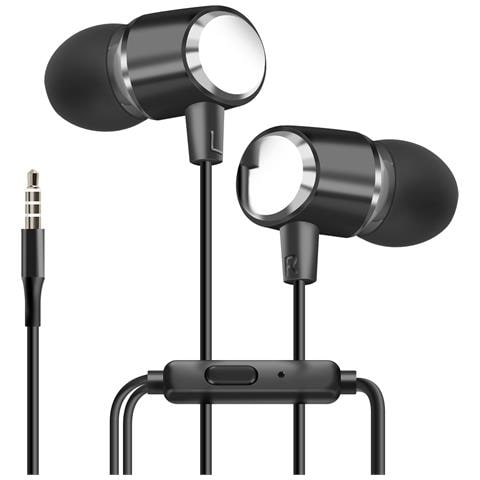 Auricolari Jack 3,5 Mm In-ear Microfono Kit Mani Libere, Nero - Foto 1