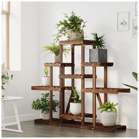 Portafiori 110x25x96 Cm In Legno Massello Di Abete - Foto 3