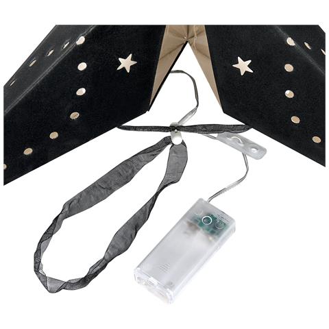 Set Di 2 Stelle Led Carta Nero 60 Cm Motti - Foto 2