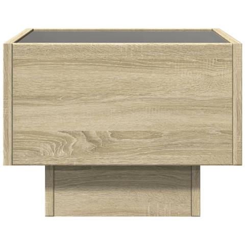 Tavolino Con Led Rovere Sonoma 40x40x30 Cm In Legno Multistrato - Foto 11