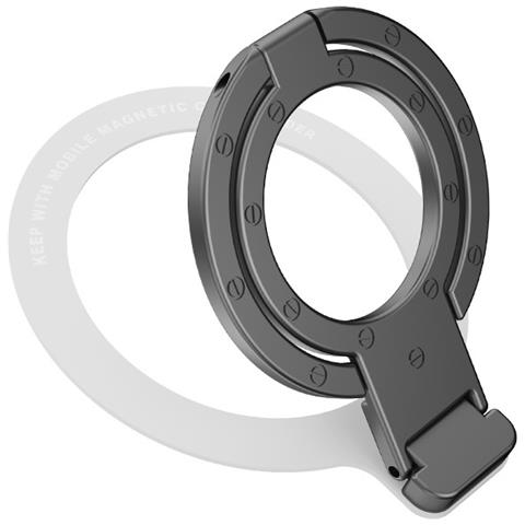 Supporto Per Telefono Magnetico Con Doppi Anelli Per Iphone Serie 12/13/14/15 Silver - Foto 1