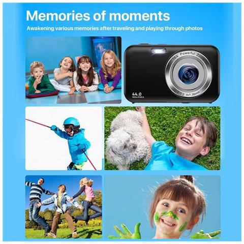 Fotocamera Digitale 1080p 44mp Zoom 16x Schermo Da 2,4"". Black - Foto 7