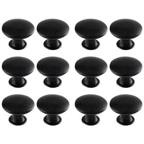 Maniglie Per Mobili Maniglie Per Cassetti Pomelli Con Viti Confezione Da 12 Black - Foto 1
