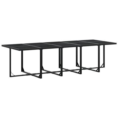 Set Da Pranzo Da Giardino 17 Pz Con Cuscini Nero In Textilene - Foto 2