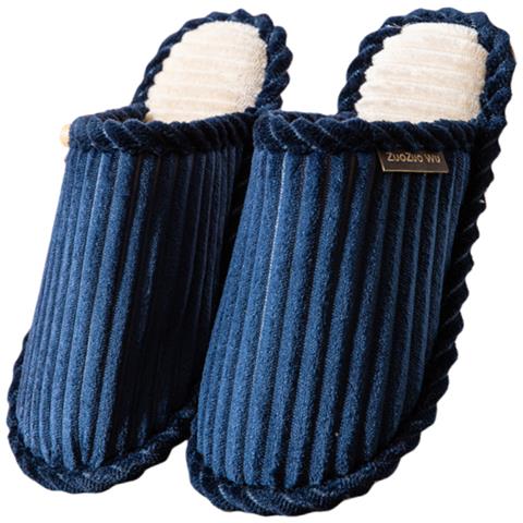 Pantofole Da Interno In Cotone Da Uomo, 2 Paia Blue 43 - Foto 1