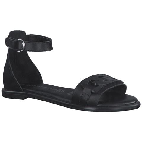 Black Leather Casual Open Sandals Sandali Pelle Scarpe Donna Nero Eu 39, 1-28128-20 003 - Foto 2
