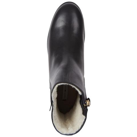 Crepe Look Ankle Boot Stivaletti Pelle Scarpe Donna Nero Eu 39, Fw0fw07437 Bds - Foto 3