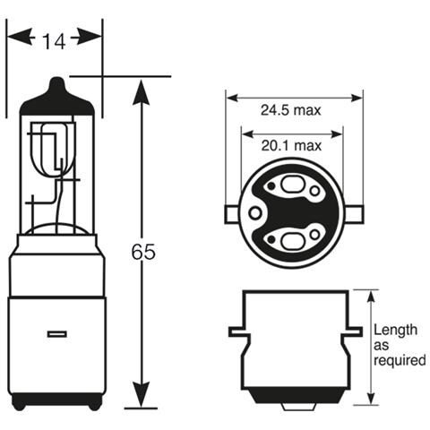Lampadina 12v 35/35w S2 - Foto 2
