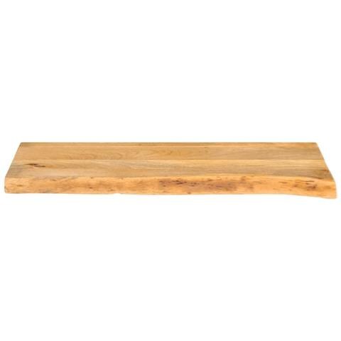 Piano Tavolo Bordi Vivi 70x40x2,5 Cm In Legno Massello Di Mango - Foto 3