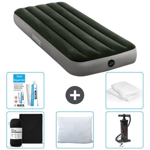 Set Materassino Gonfiabile - 191x76x25 Cm - Verde - Include Accessori Coordinati Cb5 - Foto 1