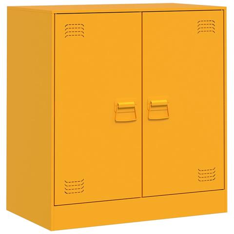 Credenza Giallo Senape 67x39x73 Cm In Acciaio - Foto 1