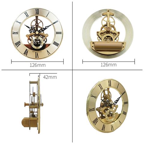 Meccanismo Orologio Dorato 126mm - Design Ingranaggi Trasparenti - Foto 2