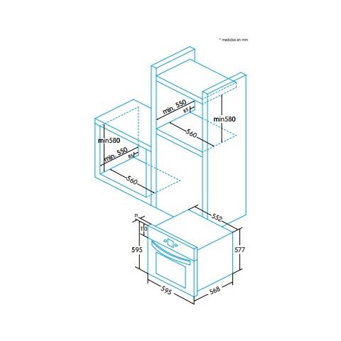 EOE-7040 BK 70 L Nero, Acciaio inox - Foto 4