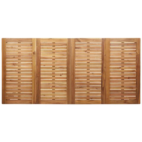 Set pranzo giardino  5 pezzi in legno massello di teak, Tavolo pranzo esterno  180x90x75 cm in legno massello di teak, Sedie giardino impilabili  4 pz in legno massello di teak e metallo - Foto 7