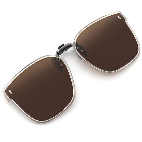 Occhiali Da Sole Clip-on Con Lenti Marroni E Custodia - Foto 3