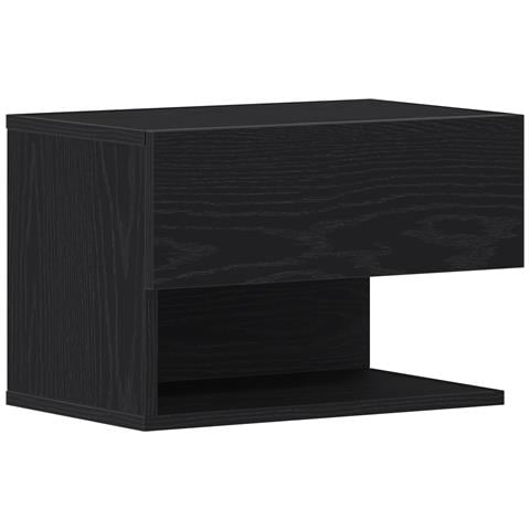 Comodino da parete in legno ingegnerizzato nero - Foto 1