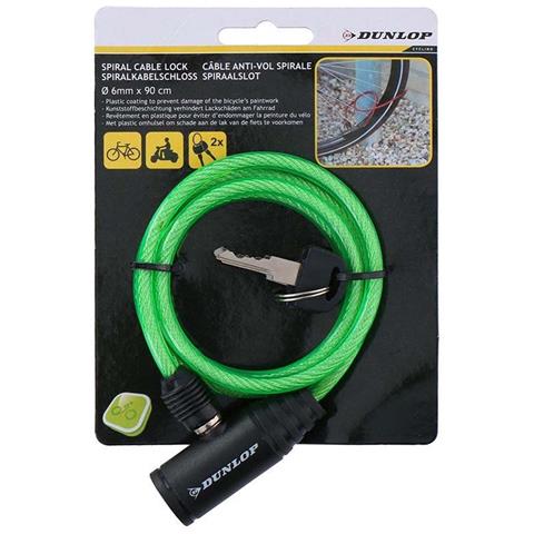 Antifurto A Spirale Da 90 Cm Per Bicicletta Con 2 Chiavi, Verde - Foto 5
