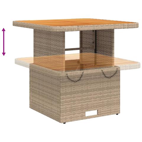 Set Divani da Giardino 7 pz con Cuscini in Polyrattan Beige - Foto 9