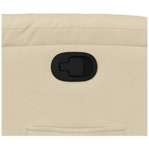 Poltrona reclinabile in tessuto color crema - Foto 9