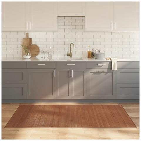 Tappeto Rettangolare Marrone 100x200 cm in Bambù - Foto 2