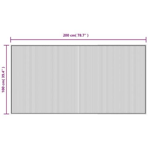 Tappeto Rettangolare Marrone 100x200 cm in Bambù - Foto 8