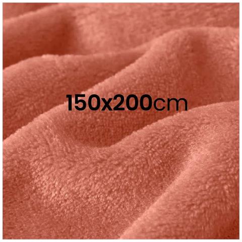 Coperta Per Divano E Letto 150x200 Cm Confortevole Caldo, Corallo - Foto 2